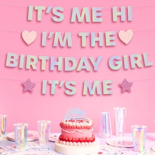Xo Fetti Birthday Girl Banner 5 Ft Iridescent