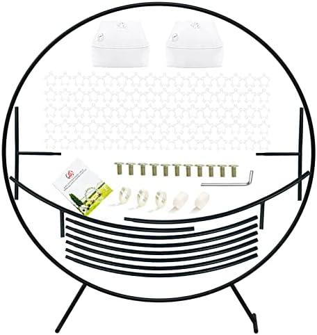 LANGXUN 72ft Black Metal Balloon Arch Kit for Events
