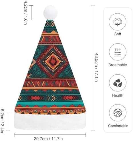 Santa Hat Ethnic Geometric Christmas Party Headwear