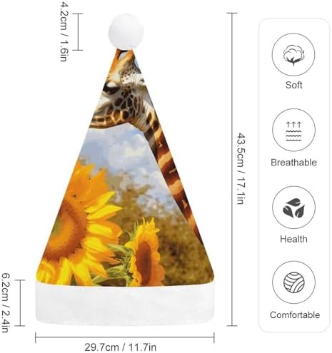 Santa Hat Giraffe And Sunflower Christmas Headwear