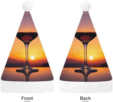 Santa Hat Wine Glass Christmas Headwear