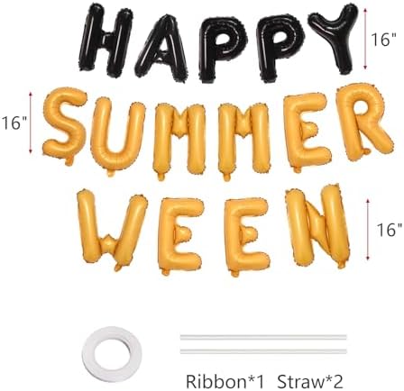 Summerween Balloons Banner Halloween Party Decorations