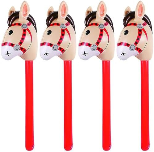 4PCS Inflatable Stick Horses for Parties and Birthdays