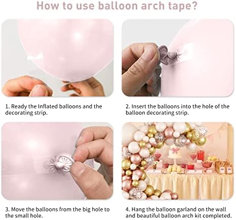 Blush Rose Gold Balloon Garland Kit for Parties and Celebrations