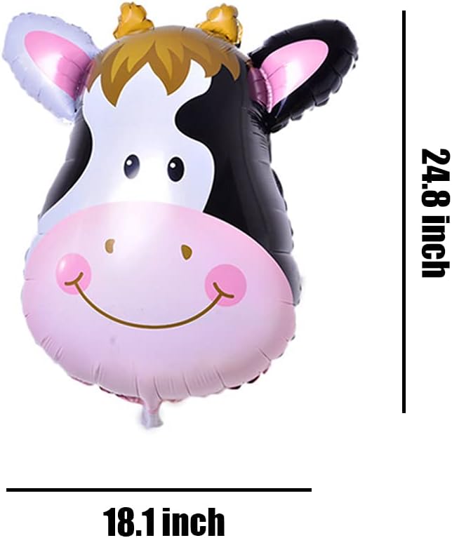 Cow Shaped Foil Balloons 5PCS for Birthday Party Decor