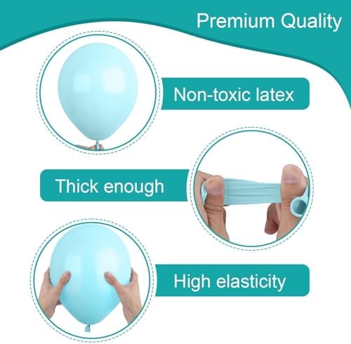 FEYG Teal Balloons 60 Pcs 12 Inches Set