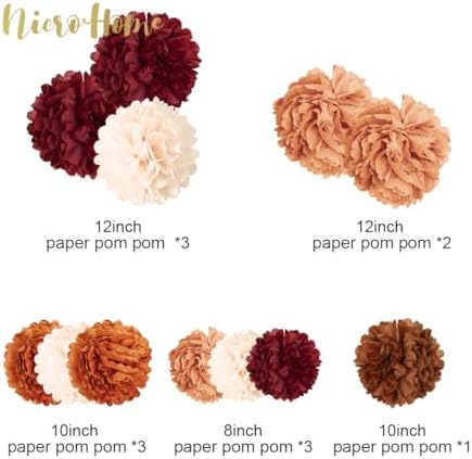 NICROHOME EUR Tissue Paper Pom Poms Wedding Decor Set