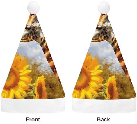 Santa Hat Giraffe And Sunflower Christmas Headwear