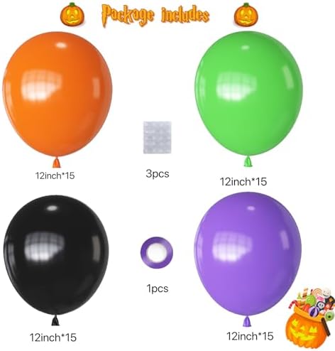 Halloween Balloons Decorations 60PCS 12 Inch Set
