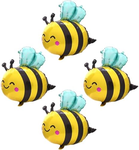 4 Pack Cute Honeybee Balloons Birthday Party Decorations