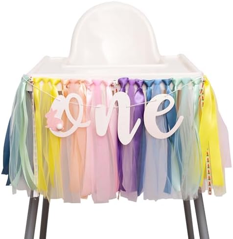 Bunny One Highchair Banner for First Birthday Decor
