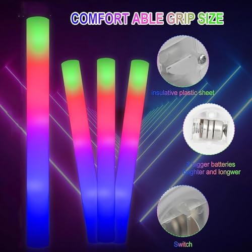 100 11 Pack Foam Glow Sticks Party Supplies