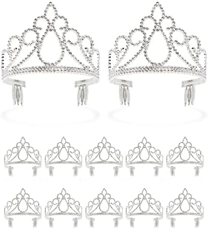 BLUE PANDA 12 Pack Princess Tiaras for Girls