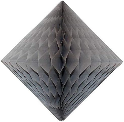 3-Pack 12 Inch Gray Honeycomb Diamond Decorations