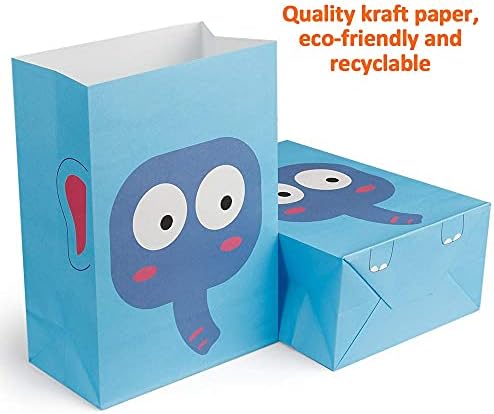 Mocoosy 24 Pack Animal Party Favor Bags for Kids