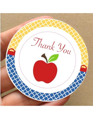 Snow White Apple Thank You Stickers 24 Pcs
