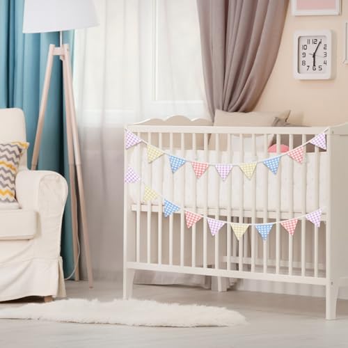 Breling 4 Color Gingham Triangular Flag Banner Set