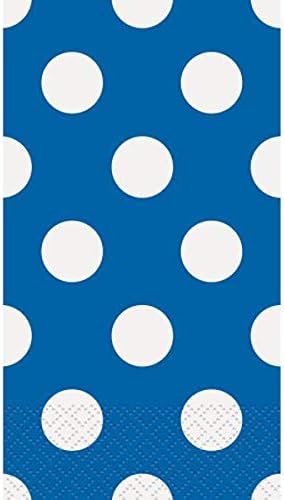 Royal Blue Polka Dot Guest Napkins 16ct