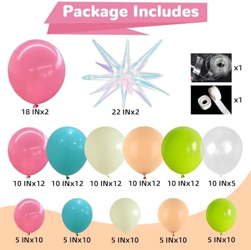 HILAVO Summer Tropical Balloon Garland Kit