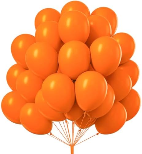 PartyWoo 101pcs 12inch Orange Balloons for Party Decorations