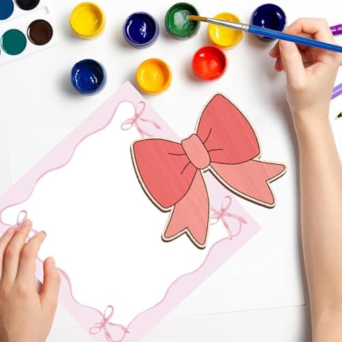 HABDJILTY 12 Pcs Pink Bow Party Favors DIY Craft Kits