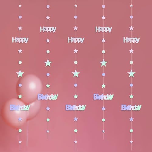 Iridescent Twinkle Star Birthday Garland Kit