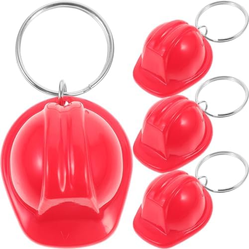 LUOZZY 4pcs Mini Animal Helmet Keychain Set