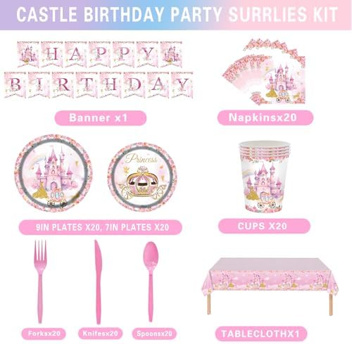 Princess Birthday Supplies Set for Kids