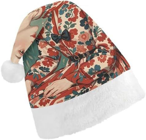 Elegant Santa Hat for Women Christmas Party Headwear