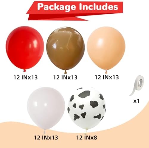 Froova Western Cowgirl Balloons 60 Pcs Party Decor