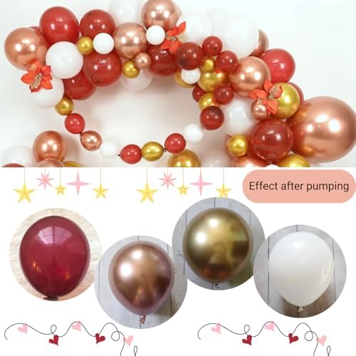 FunHot Burgundy Balloon Arch Kit with 108 Balloons