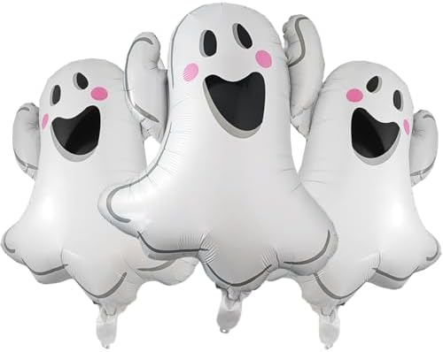 Halloween Ghost Foil Balloons 29 Inch 3 Pack