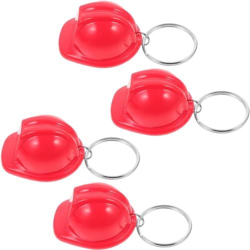 LUOZZY 4pcs Mini Animal Helmet Keychain Set