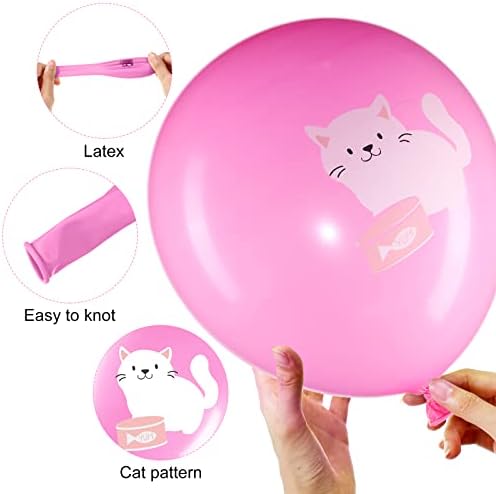 Threan 36 Pcs Cat Theme Latex Balloons Party Decorations