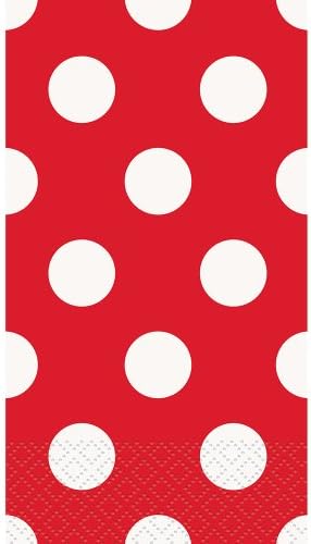 Red Polka Dot Guest Napkins Set of 16