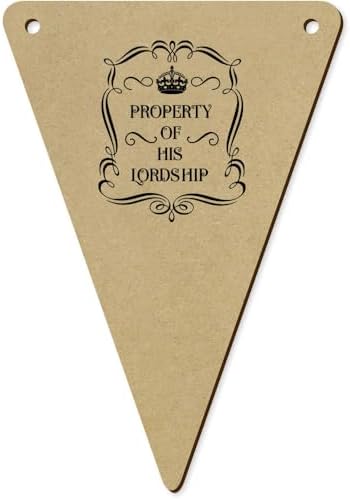 5 Piece 140mm Property of His Lordship Wooden Bunting Flags