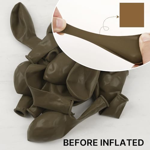 PartyWoo Brown Balloons 101 pcs 12 Inch Party Decor