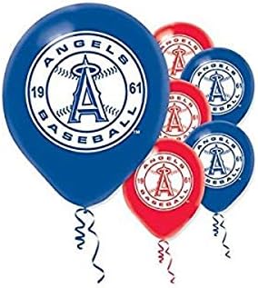 Los Angeles Angels MLB Latex Balloons 12 Inch Pack Of 6