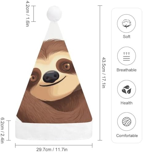 NWGHM Santa Hat Sloth Christmas Party Headwear
