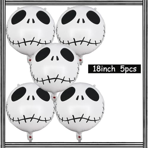 Voystcos 15 Pcs Halloween Skull Balloons Set