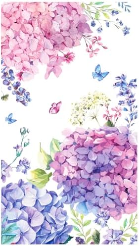 CC HOME Hydrangea Themed Paper Plates Napkins Set 88PCS
