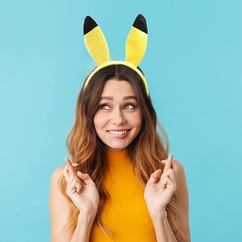 HODRME Yellow Cartoon Ears Headband for Halloween Christmas Party Cosplay Costume