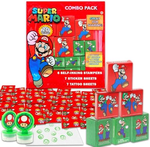 Super Mario Party Favors 20 Piece Bundle
