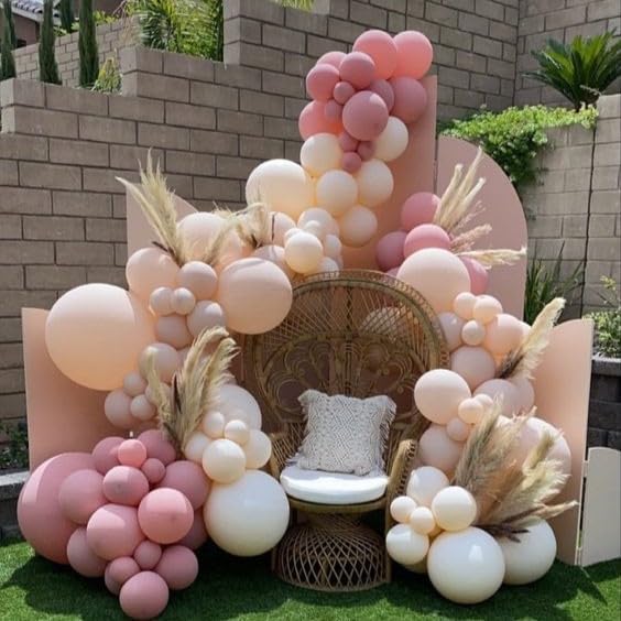 Blush Pink Balloons 60PCS 12 Inch Decor Set