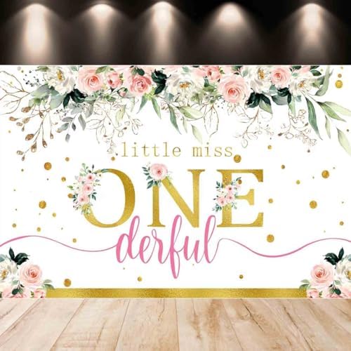 Baby Girl 1st Birthday Decorations Supplies Kit