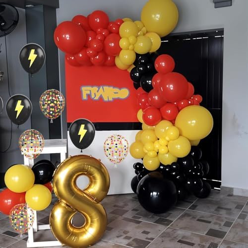 50 Piece 12 Inch Balloon Set with Confetti and Metallic Gold