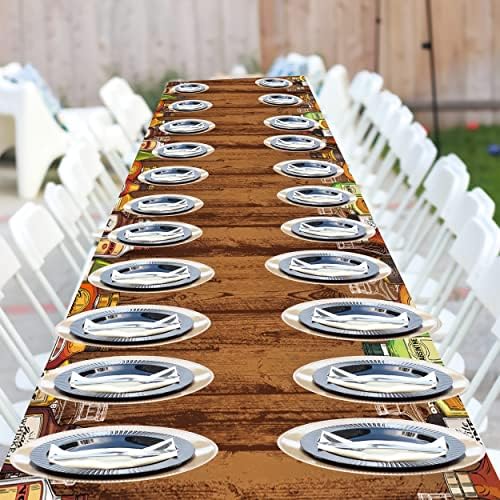 Whiskey Party Tablecloths 2Pcs Decor for Birthday Events