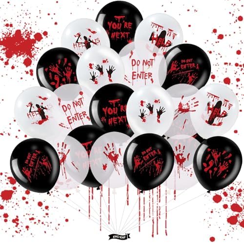 54PCS Halloween Balloons Set with Blood Splatter Design