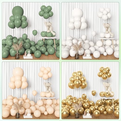 Amandir 153pcs Sage Green Balloon Garland Kit