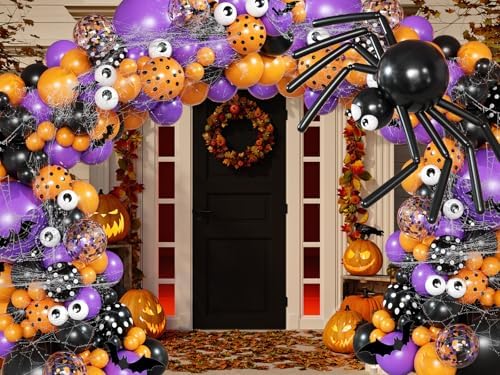 Halloween Balloon Decoration Kit with 132pcs Supplies
